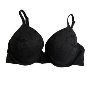 PINK Wear Everywhere Push-up Bra Black Size 34D